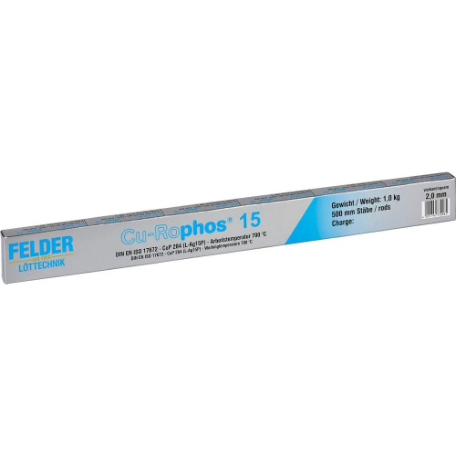 Felder tvrdá pájka Cu-Rophos 15 (L-Ag 15P, 2x500mm, 1kg)