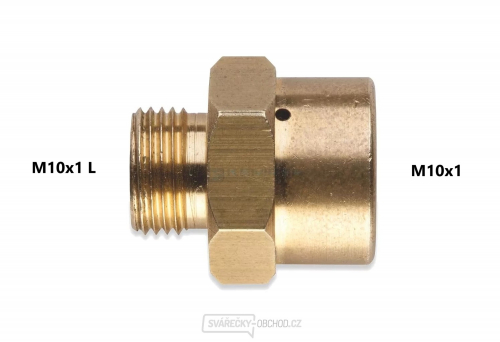 Miniautogen adaptér kyslík z M10 levý na M10
